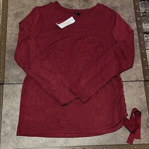 Women's Red Long Sleeve Top